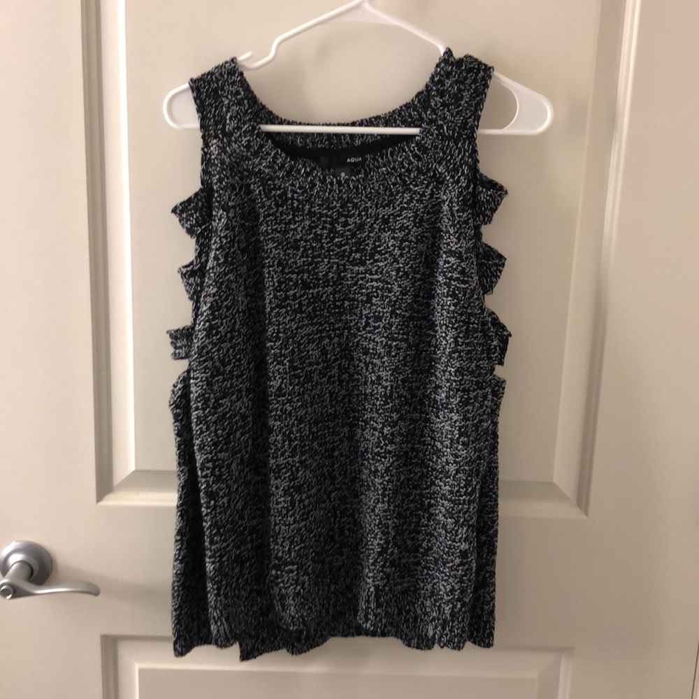 Aqua brand sweater with arm cut outs